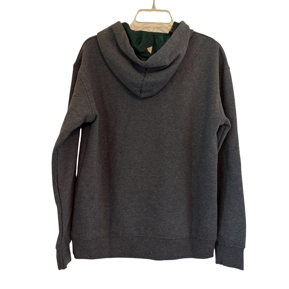 Jameson Irish Whiskey Hoodie Mens Medium Charcoal Gray Green Logo Pullover - Picture 5 of 14
